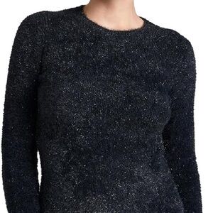 Vince Charcoal Fuzzy Knit Sweater